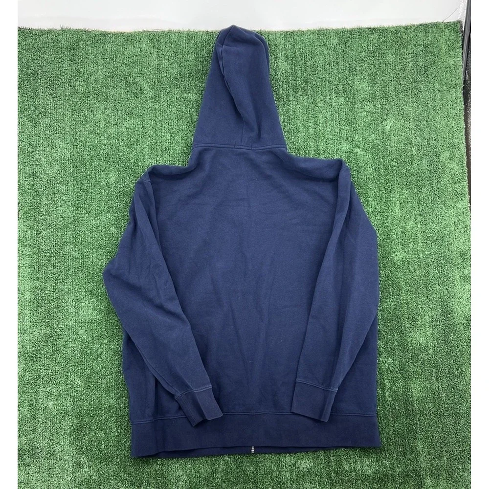 Polo Ralph Lauren Big & Tall Navy Blue P Plaid Zip Up Hoodie Size 2XLT